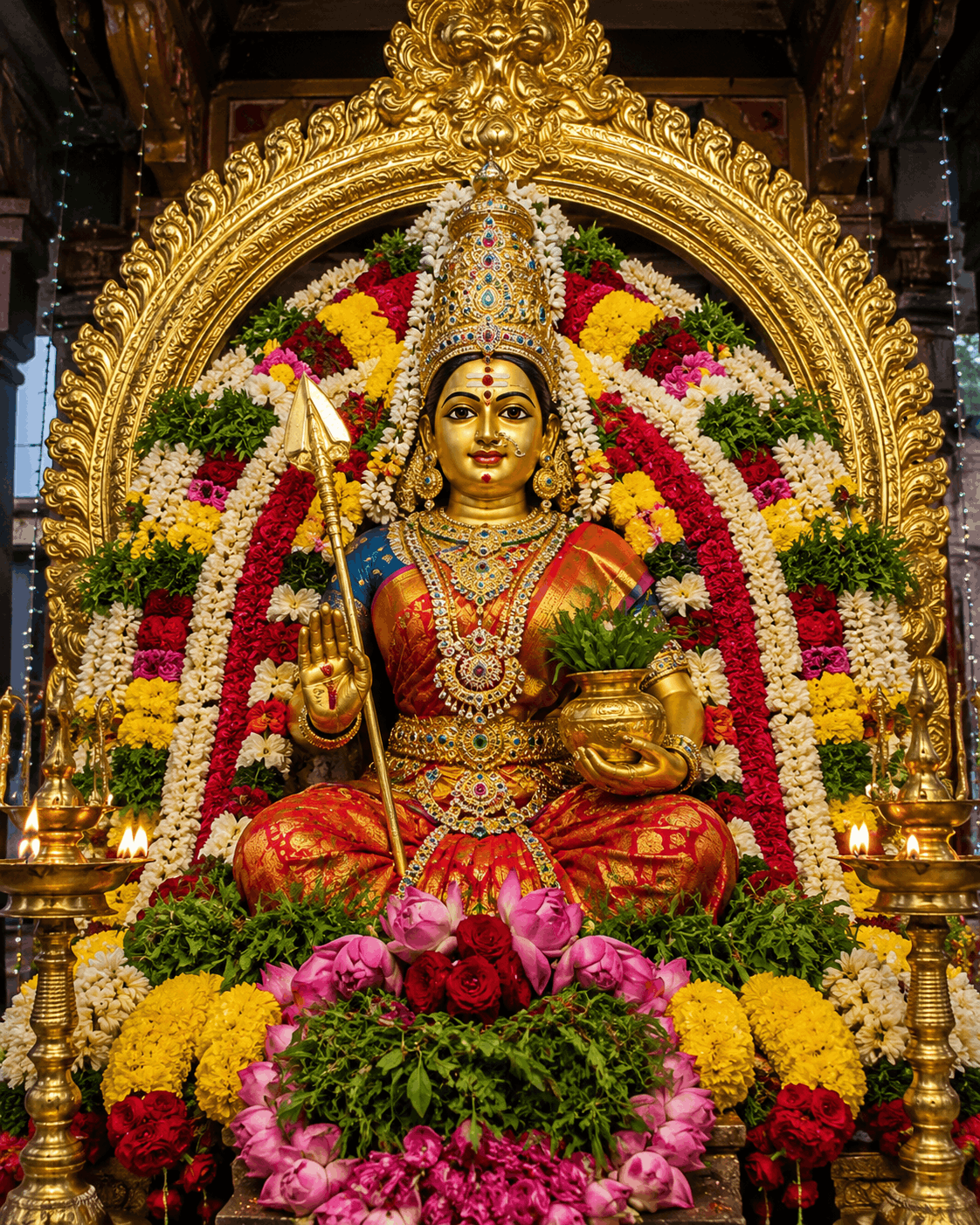 பட்டு சப்பரத்தில் வீதி உலா